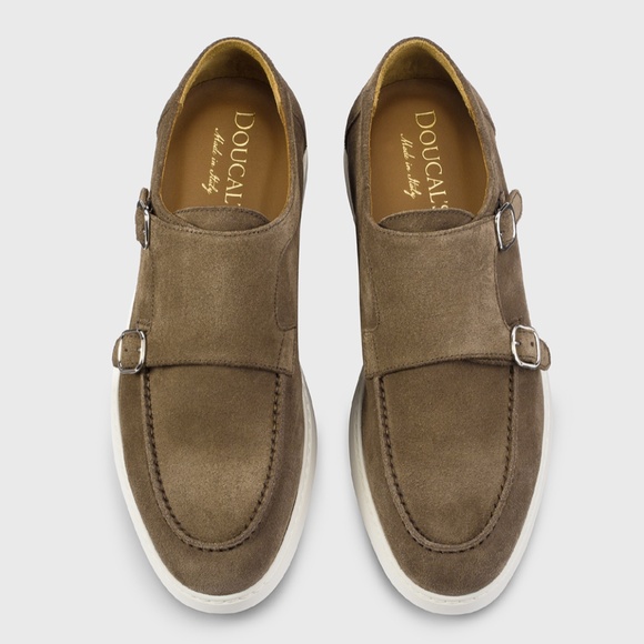 Doucal's Double-Buckle Loafers in Beige Suede - MSRP $500.00 - Various Sizes NWT - Picture 2 of 4